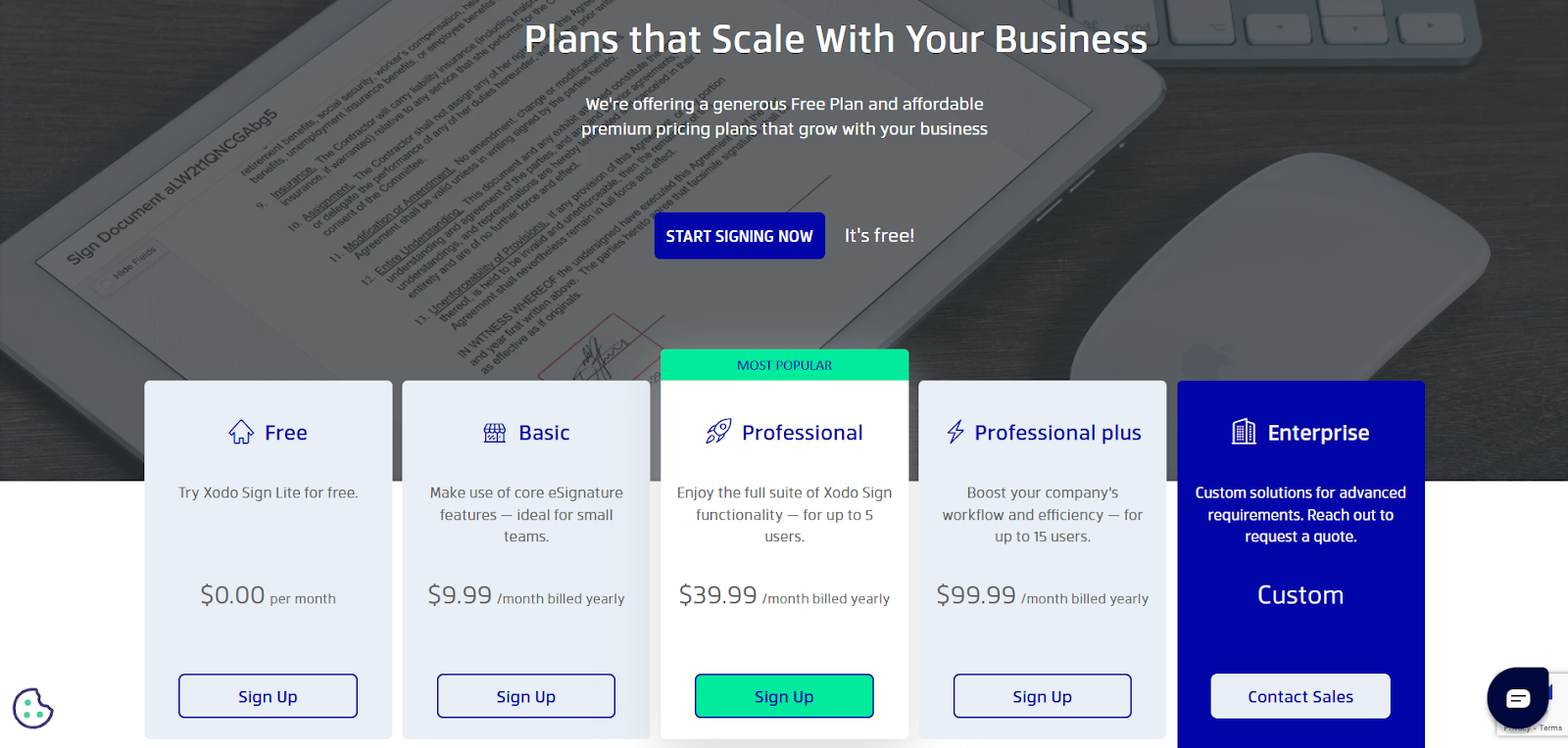 Xodo Sign pricing