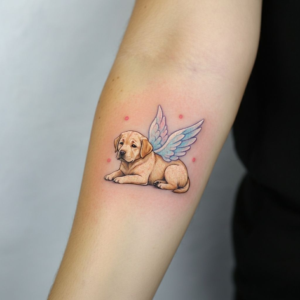 Labrador with Angel Wings