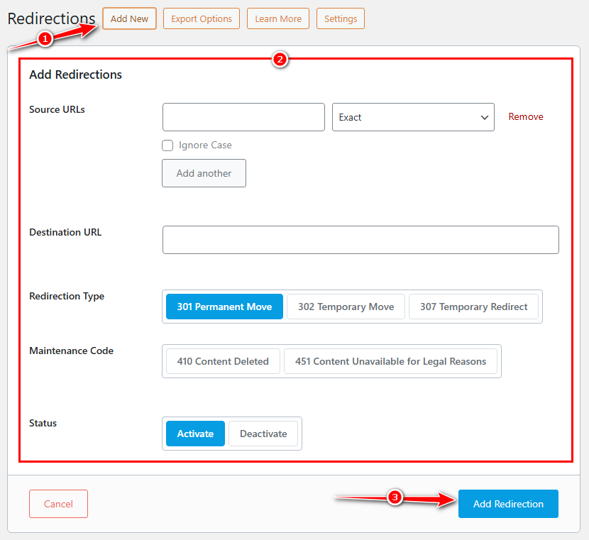 Managing 301 Redirects in Rank Math for Better SEO 4