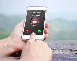 Image of unlocked smartphone  Mobile Device Security Risk