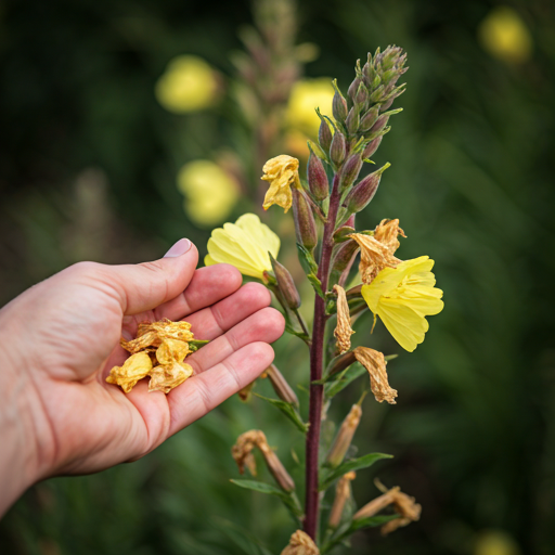 Harvesting Evening Primrose: Seeds and Flowers