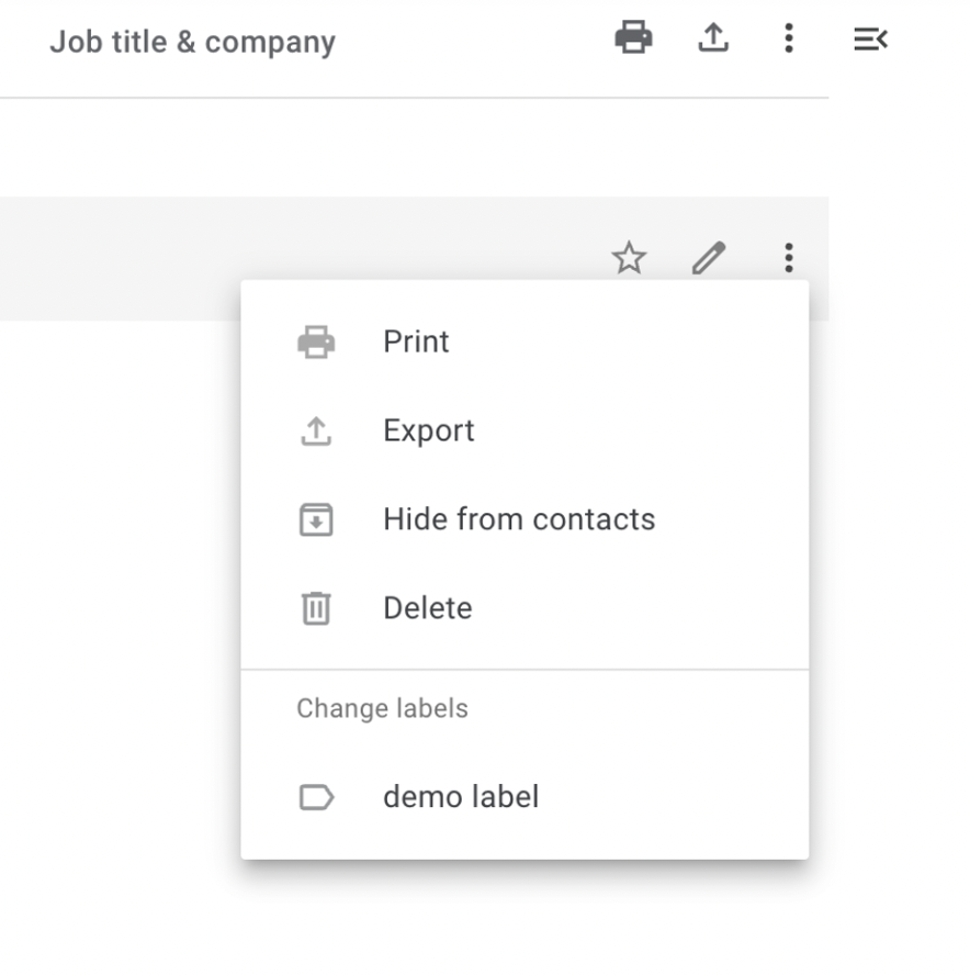 Organize contacts in Gmail with labels
