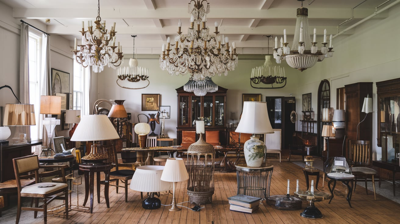 auction houses specialising in vintage chandeliers near 90804​