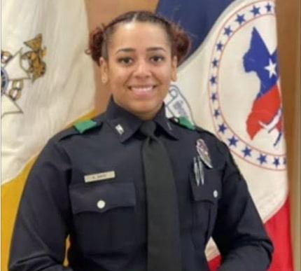 Dallas police Sr. Cpl. Karissa David was shot in the face and abdomen Aug. 29 and is blind...