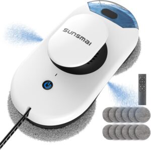 Window Cleaning Robot with Dual Water Spray, 2800Pa Upgrade Anti-Clogging Window Cleaner Robot, Intelligent Window Robot Cleaner with Edge Detection 3.0 Path Planning for Window 55 Viral TikTok Cleaning Products