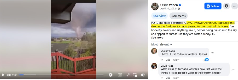 Tornado Footage in Missouri