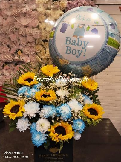 Baby Boy Flowers Delivery Pakistan - FromYouFlowers.pk