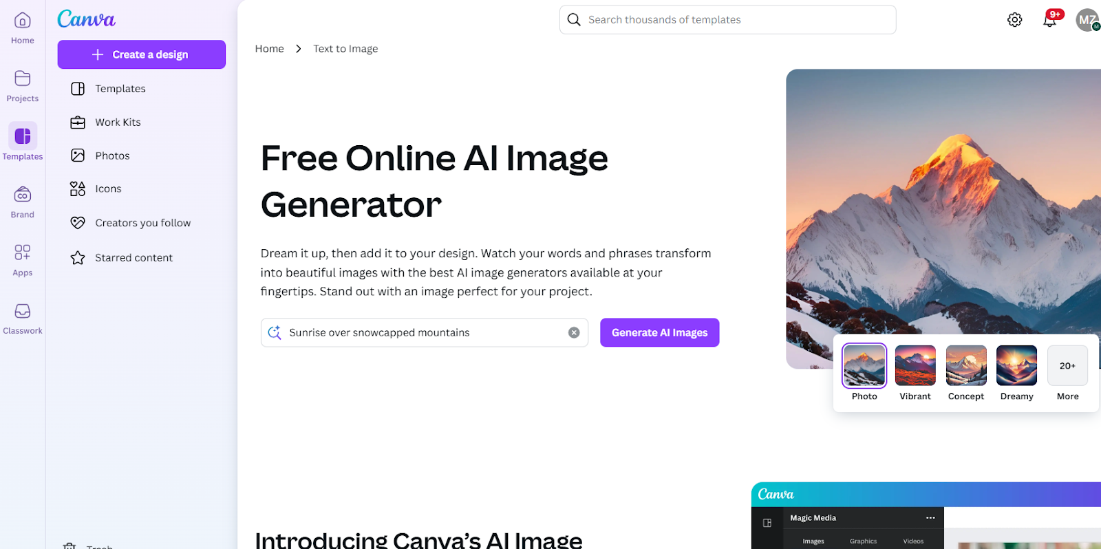 Canva (Free Deepfake AI Image Generator)
