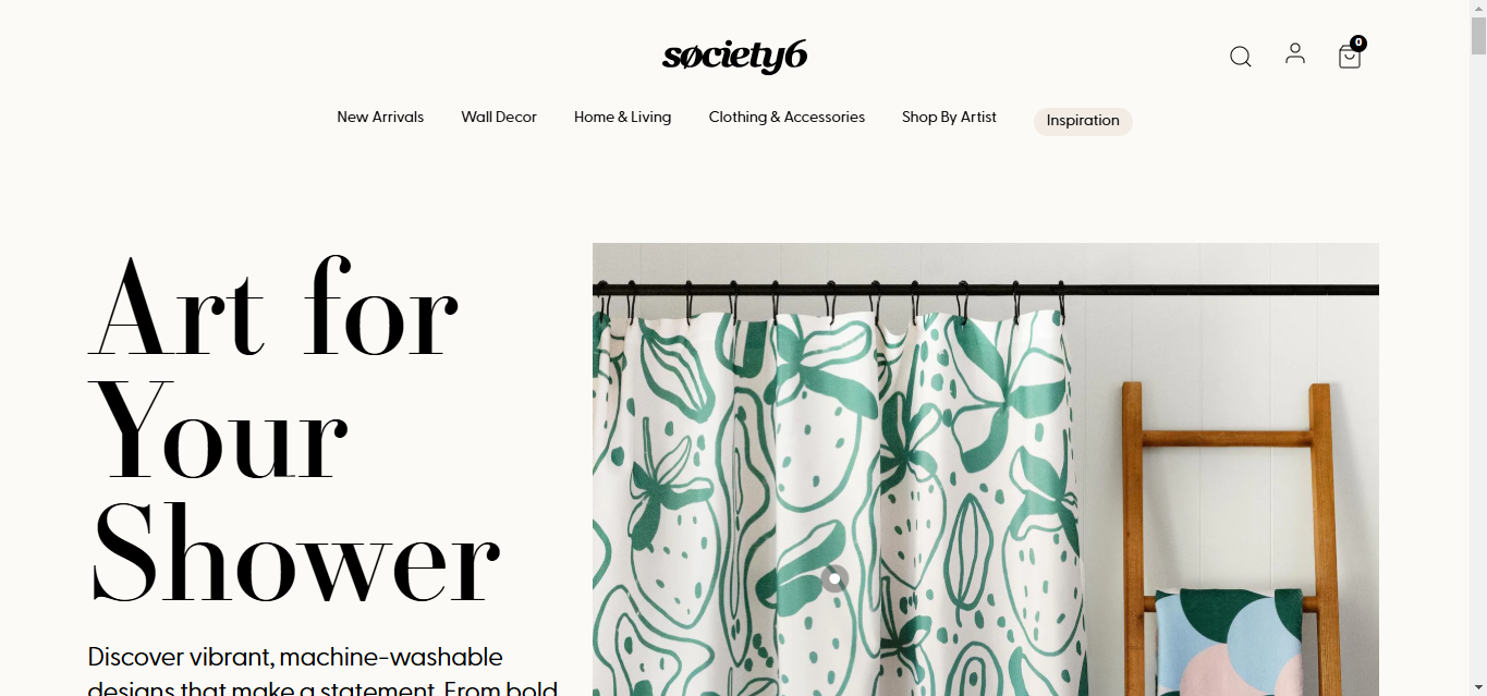 a screenshot of society6 site for fashion illustrations