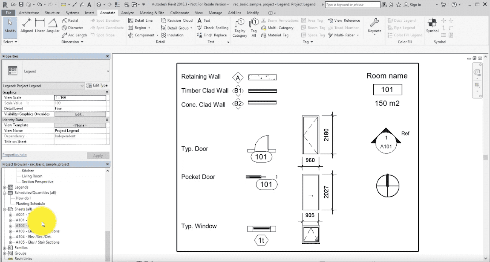 Legends and Families for Project Visualization in Revit - image 1