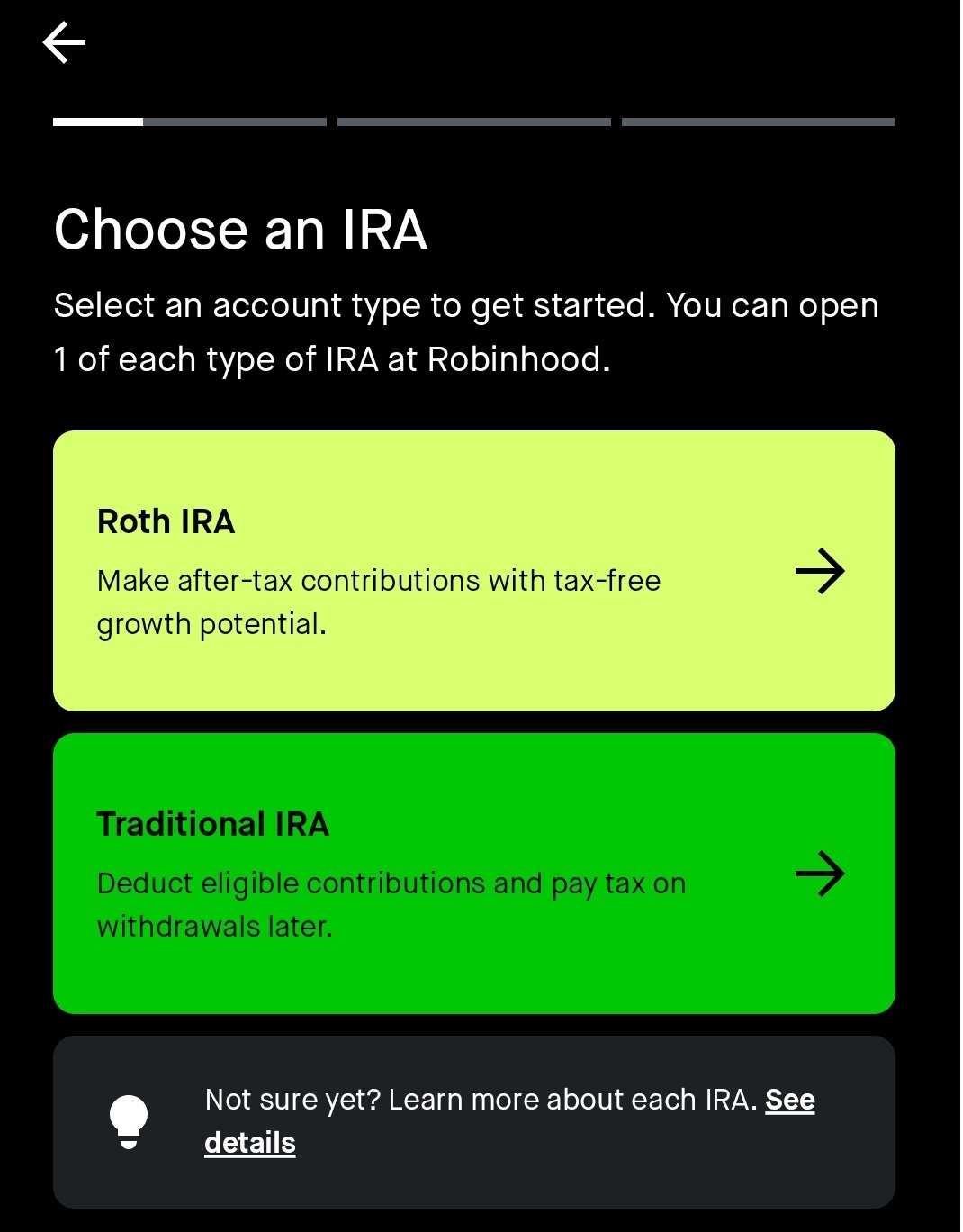 Robinhood IRA Types Overview