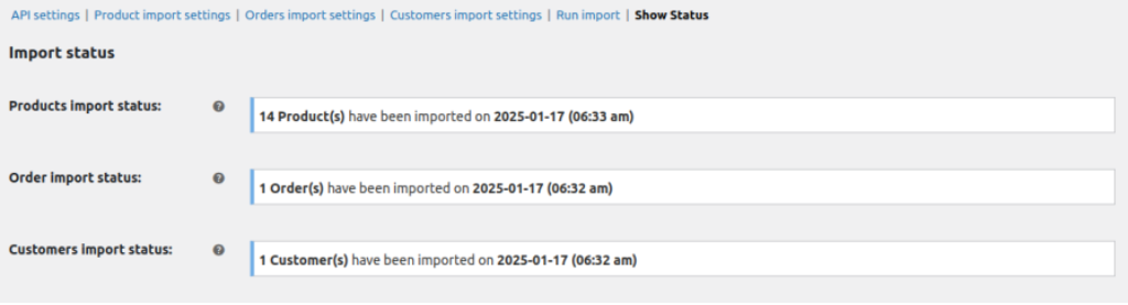 start importing