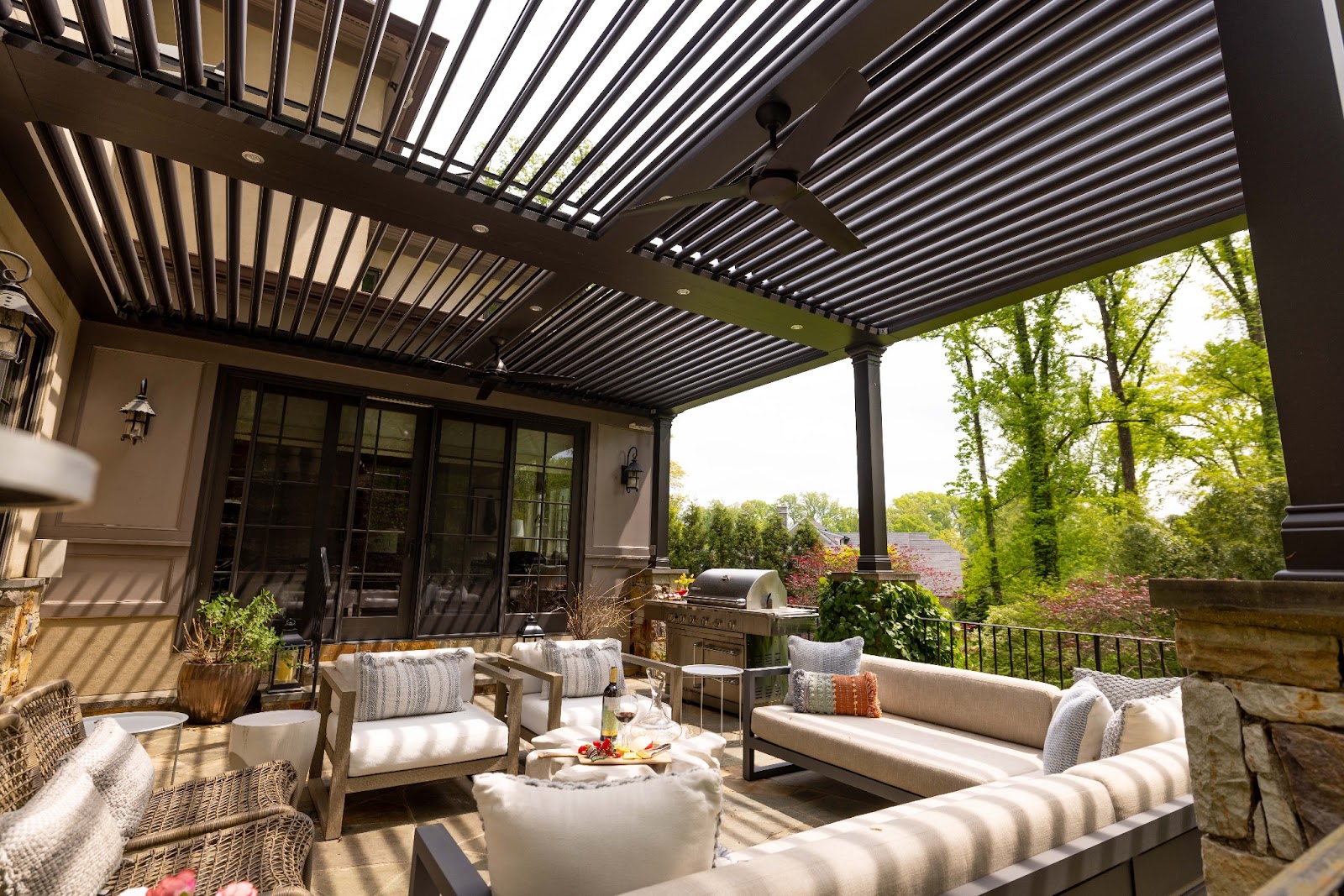 StruXure Custom Louvered Pergola with Smart Technology.