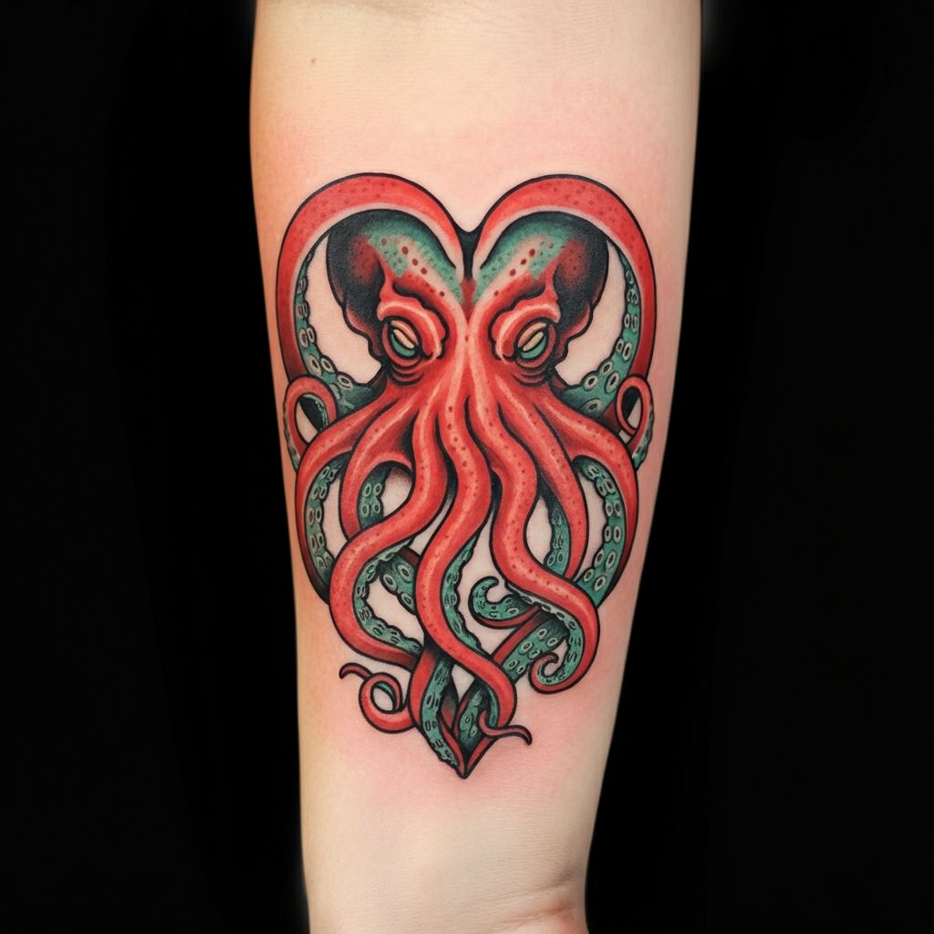 Kraken Tattoo on forearm 