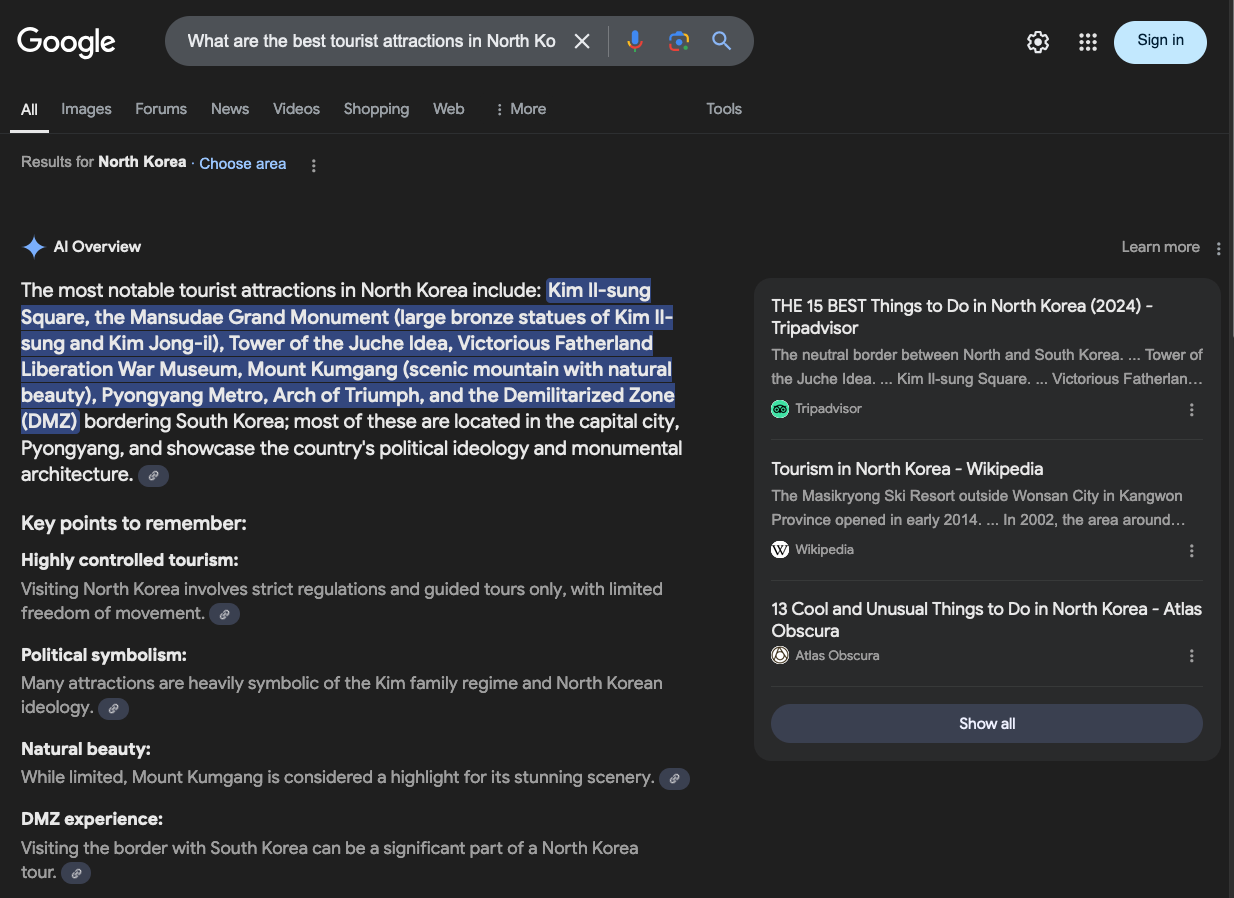 Best Tourist Attractions in North Korea - Google