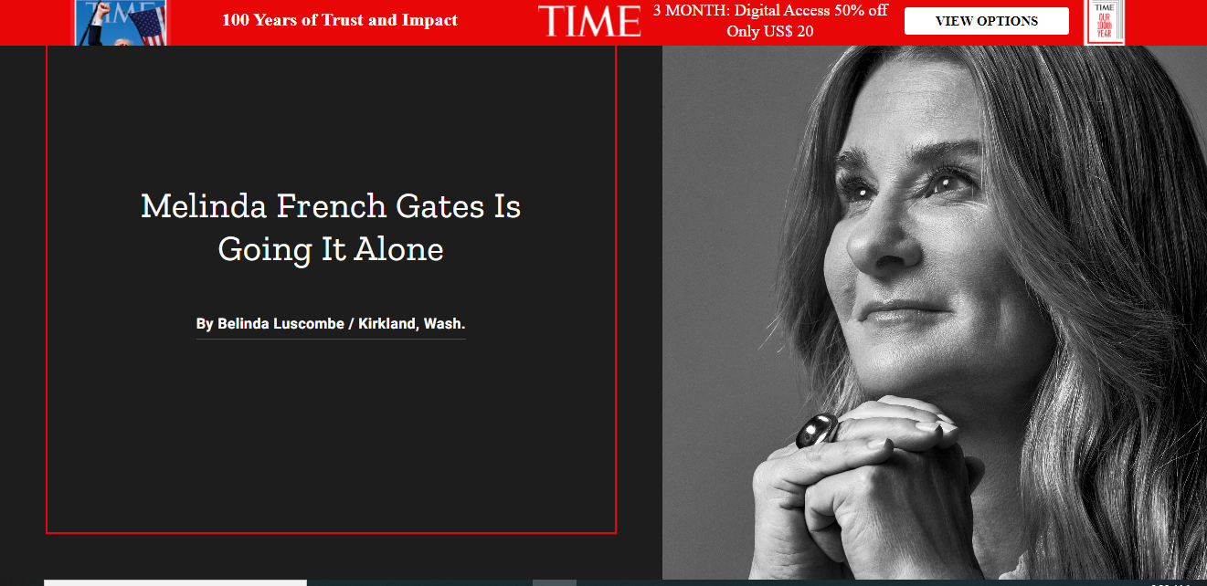 Melinda Gates profile on Time Magazine - Profile Feature Article Example