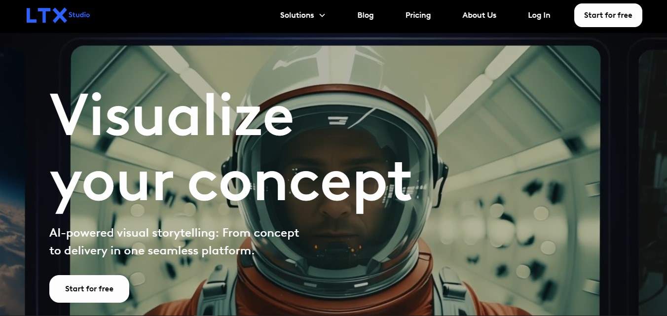 LTX studio homepage
