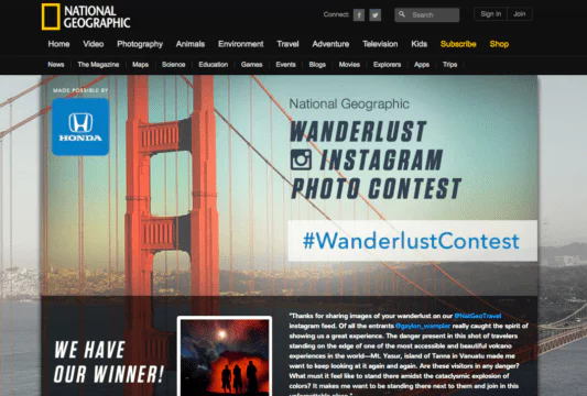 National Geographic's #WanderlustContest