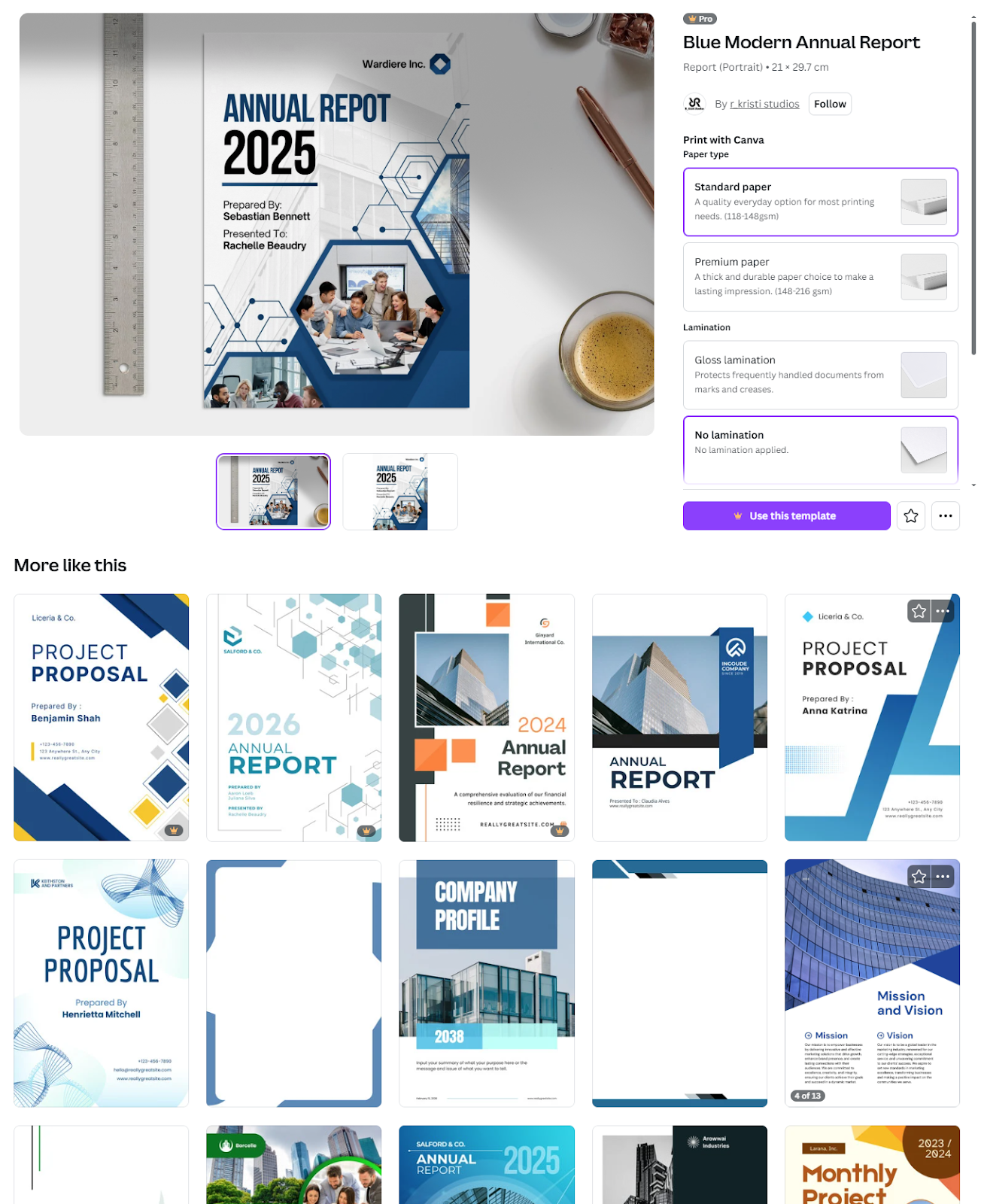 Canva - Free, Custom Printable Annual Report Templates
