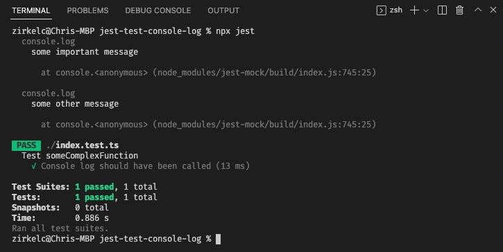 Jest Test Summary