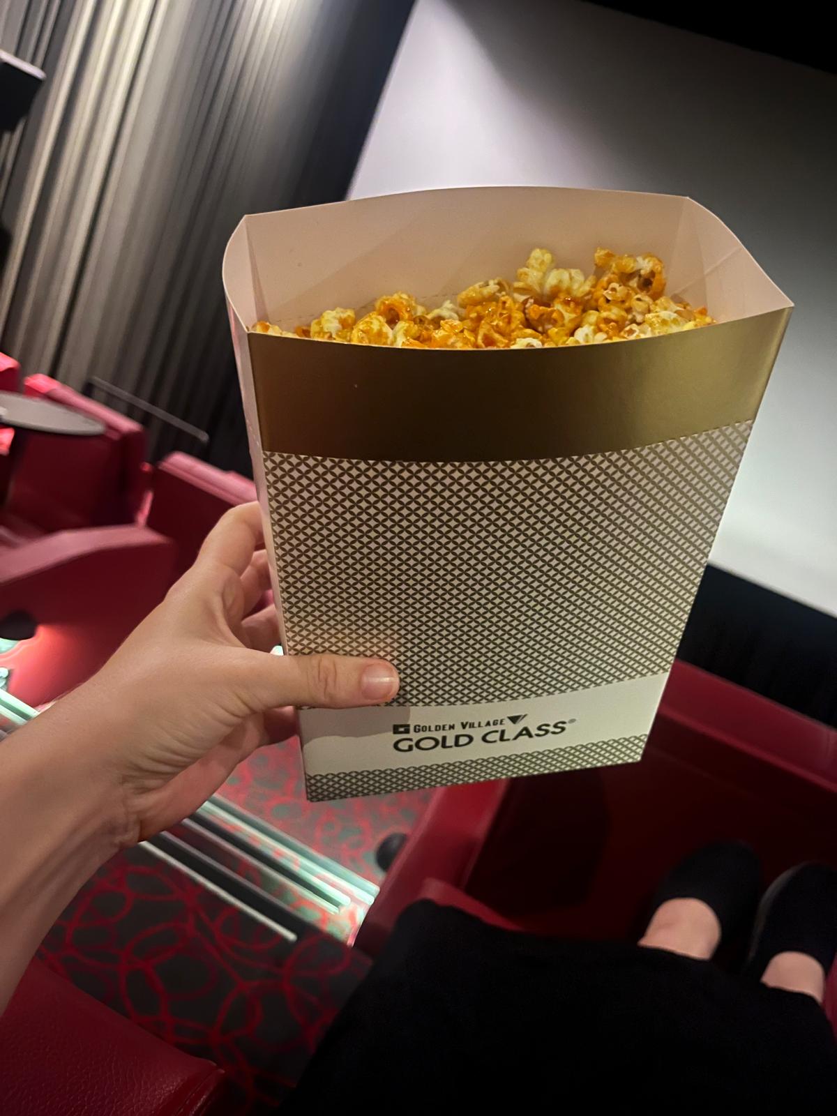 Gold Class cinema. Golden Village. Popcorn. Lilo and Stitch. Live action. Disney. Date night.