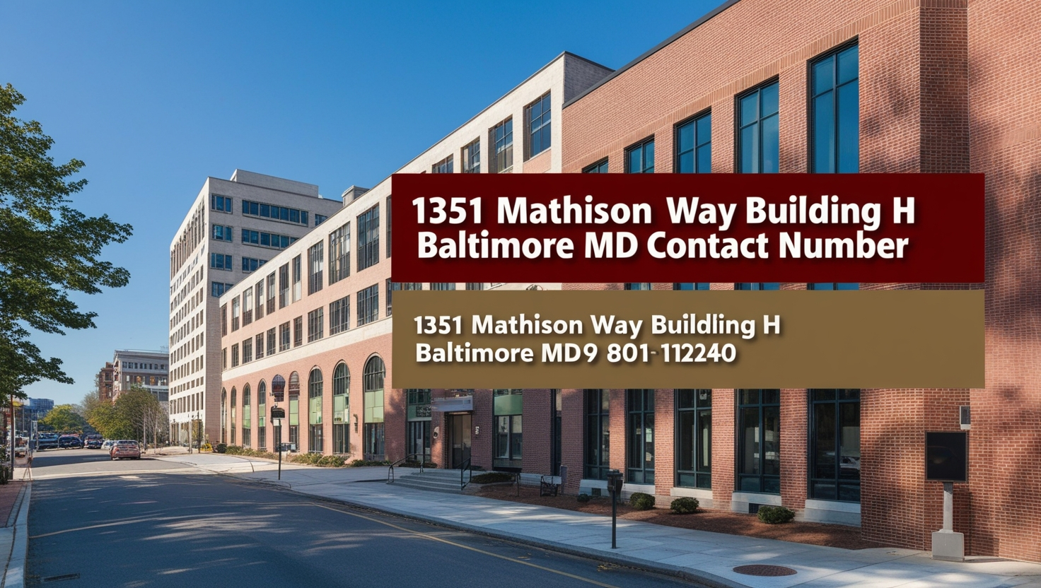 1351 Mathison Way Building H Baltimore MD 21240 contact number