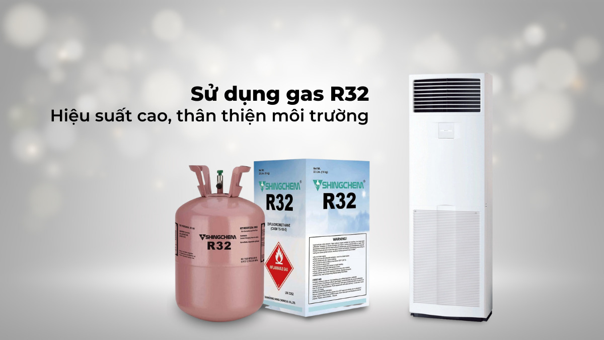 Gas R32 mang lại hiệu suất làm lạnh cao, góp phần bảo vệ môi trường