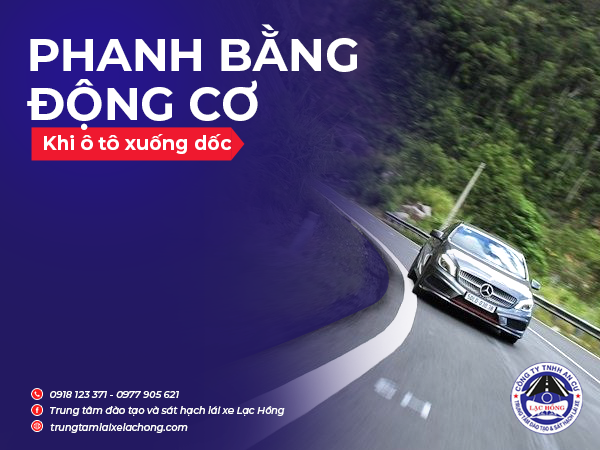 phanh bang dong co o to khi xuong doc