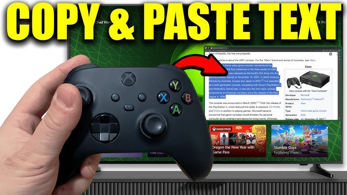 copy and paste text of How to Copy and Paste on Xbox