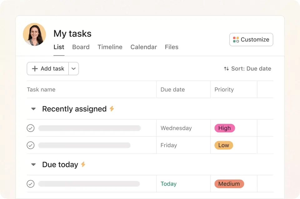 Asana task management