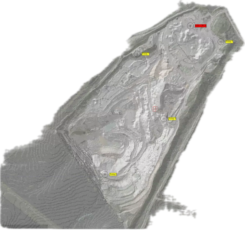 Terrain Data Layers Showing Mine Pit