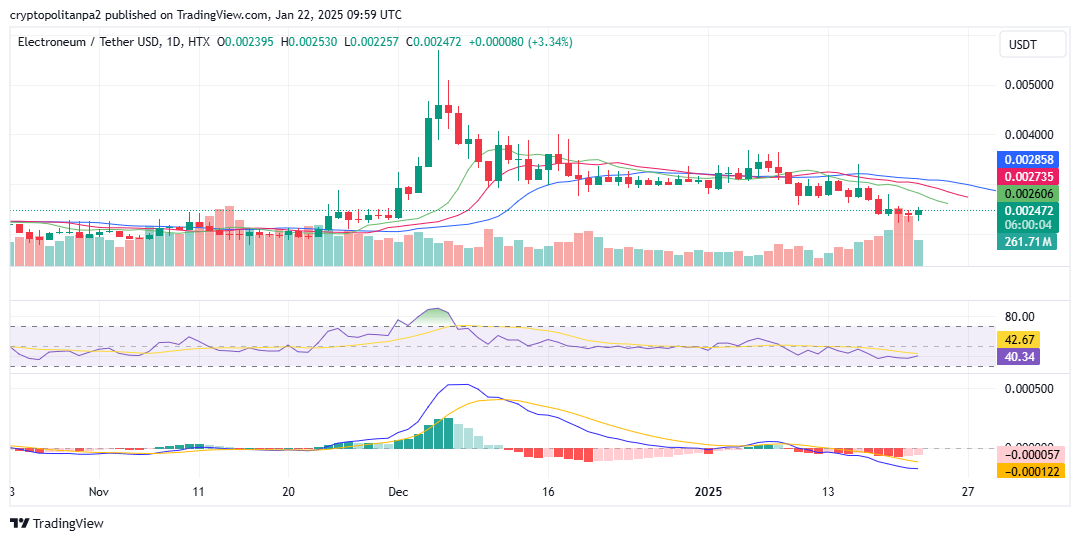 Gráfico de precios ETN/USD. Fuente de la imagen: TradingView 