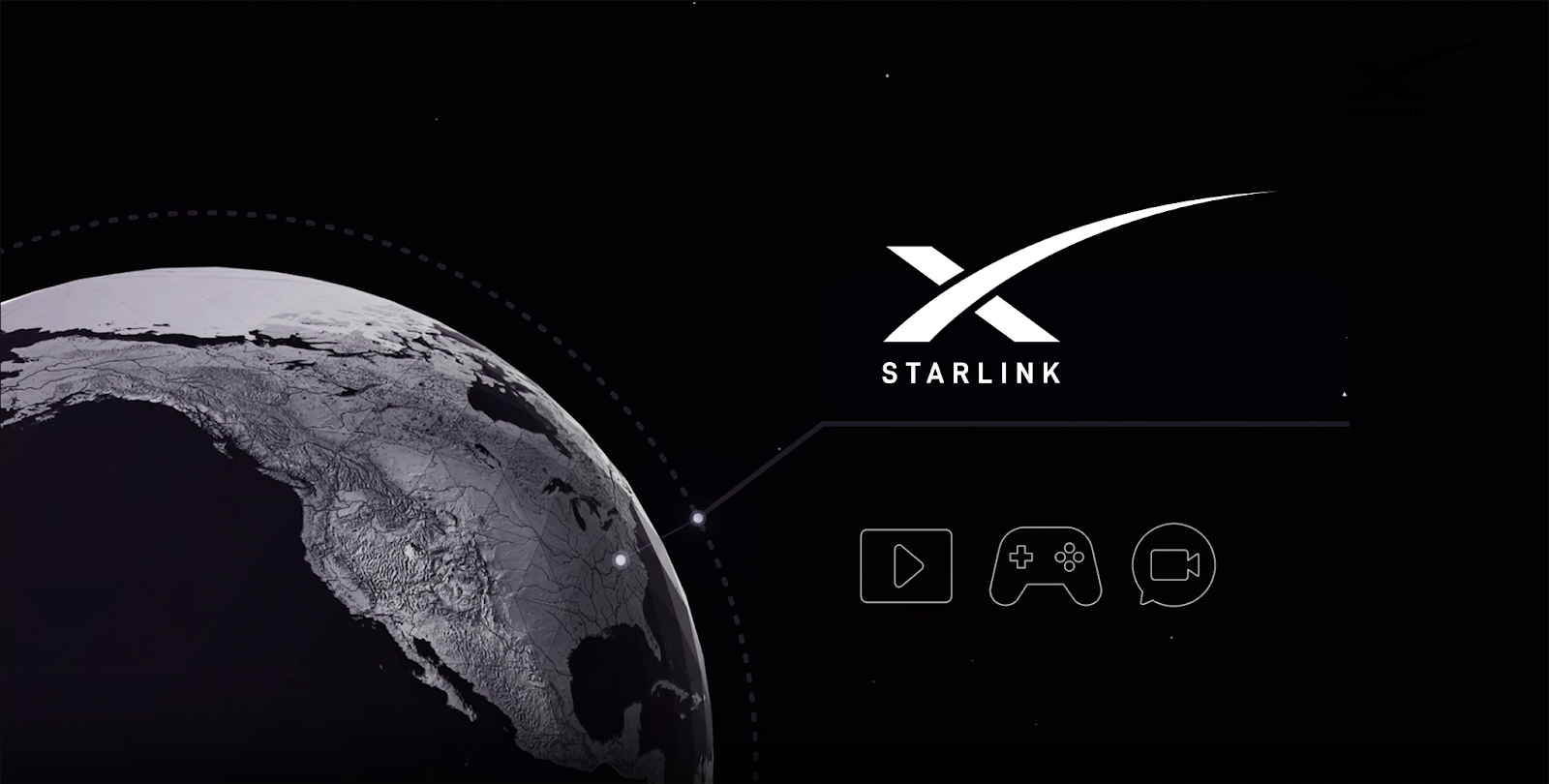 Starlink satellite internet coverage shown over Earth