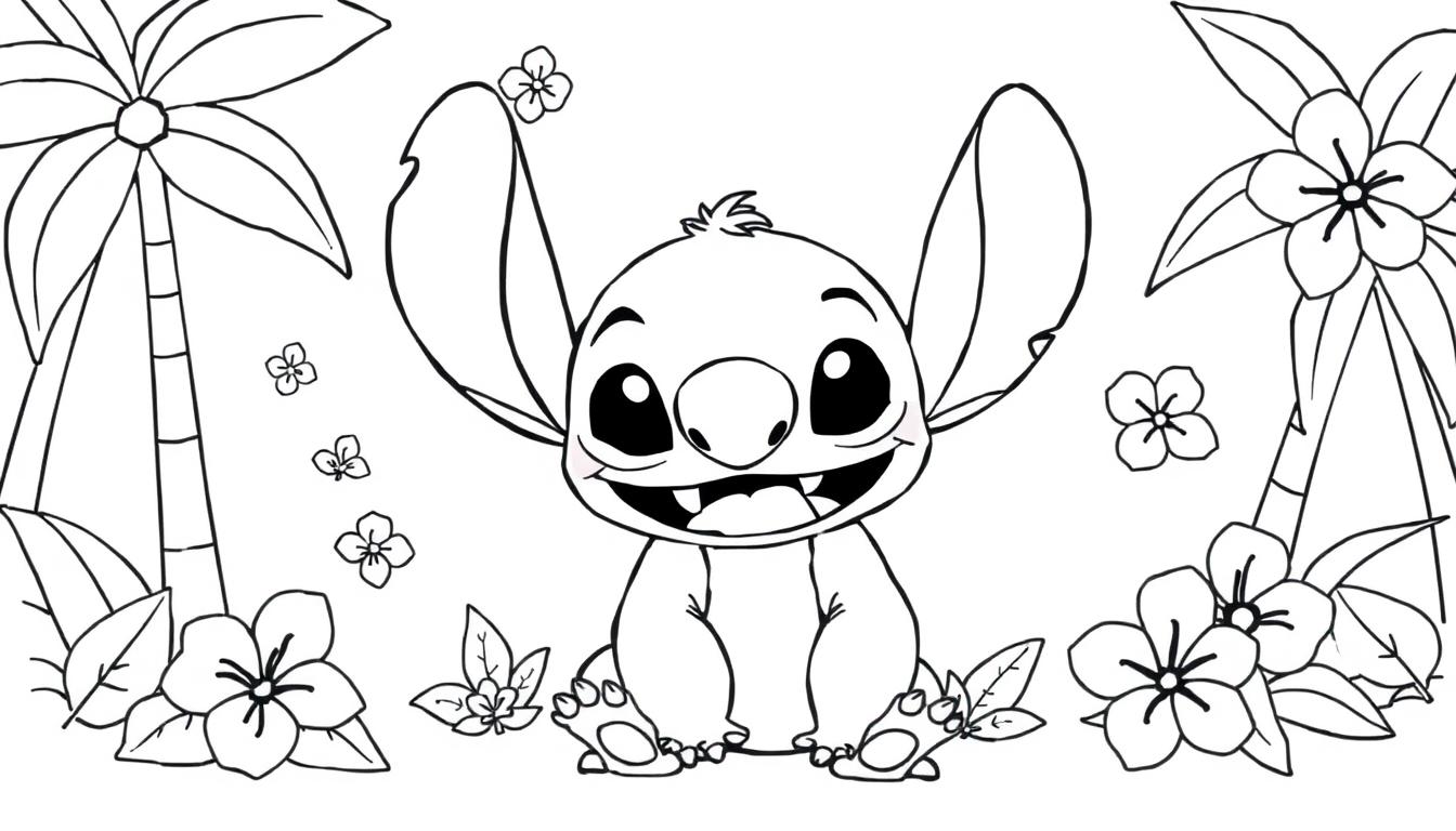 Stitch para colorir