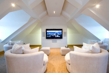 expanding your livable space top attic extension ideas home theater with white sofas custom built michigan