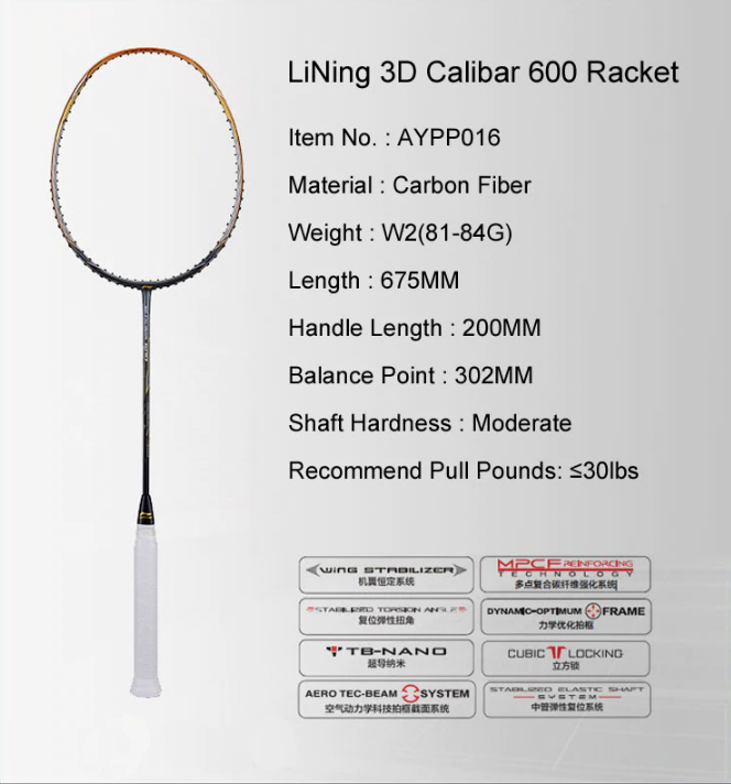 Mua vợt cầu lông Lining 3D Calibar 600