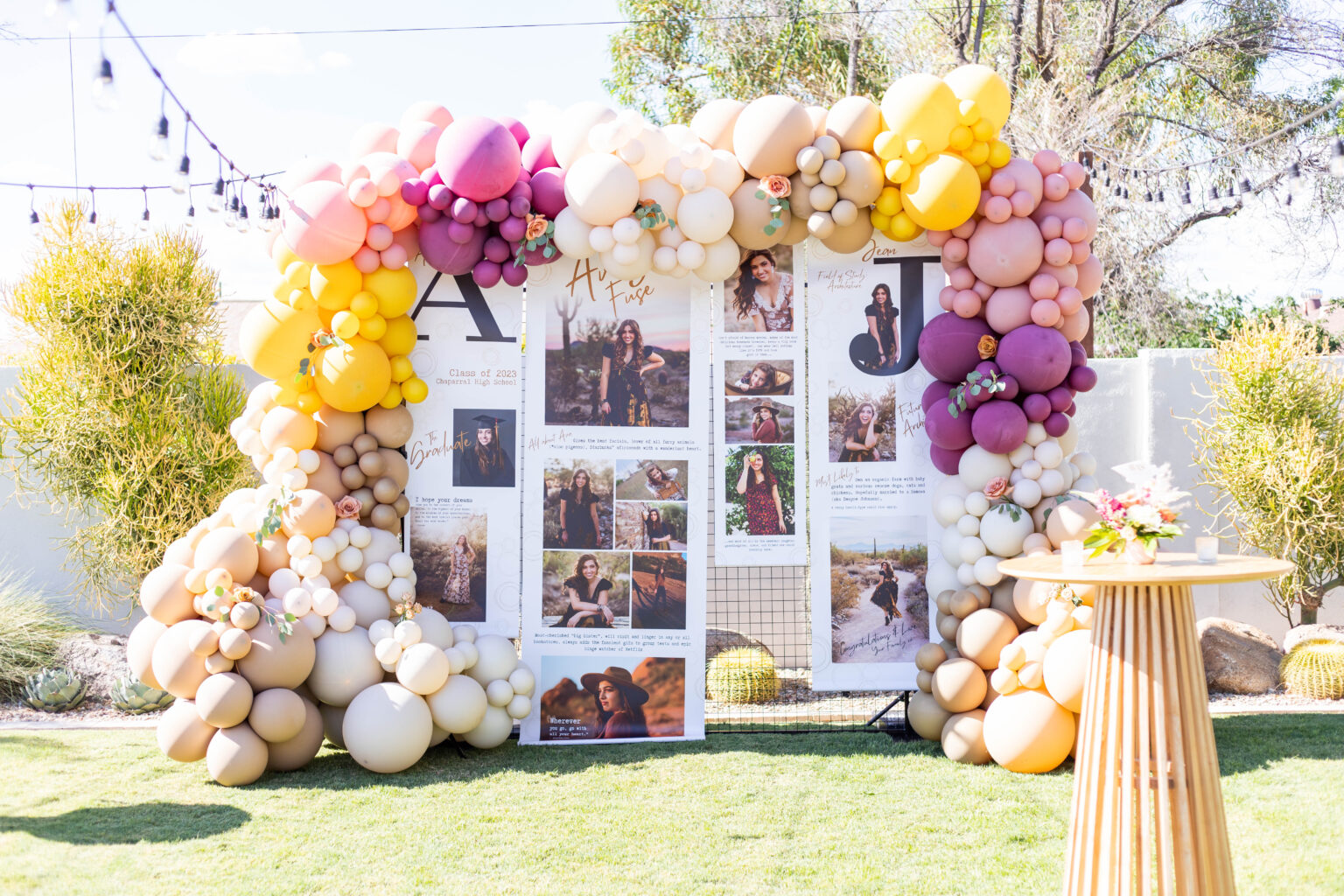 boho chic high school graduation party idea