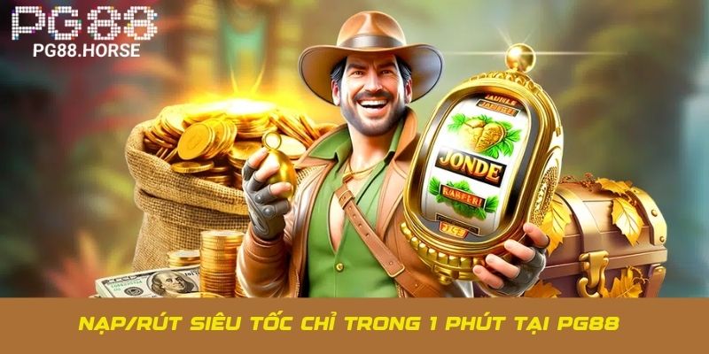 Nạp/rút siêu tốc chỉ trong 1 phút tại PG88