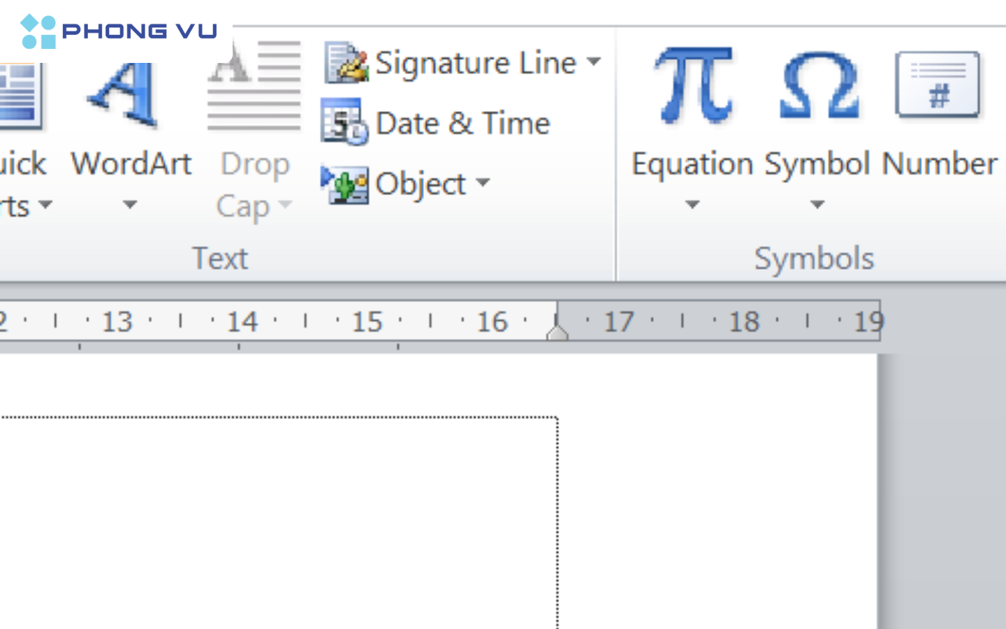 Chọn Equation trên thanh công cụ tab Insert