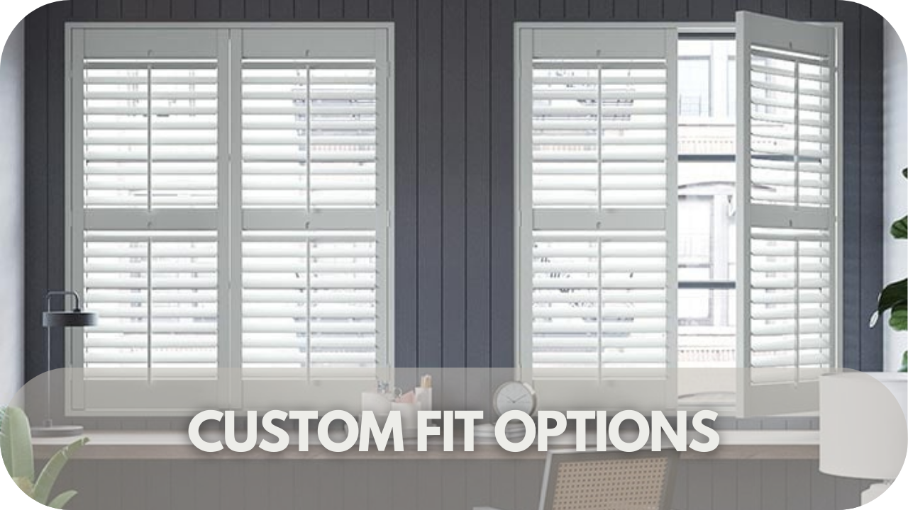 Custom no-drill shutters for a perfect fit