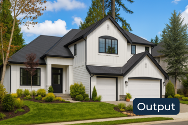 the future of home remodeling practical uses of ai in design updated house design with white siding and black roofing custom built michigan