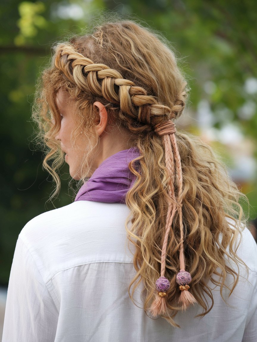 7. Decorative Braided Ponytail