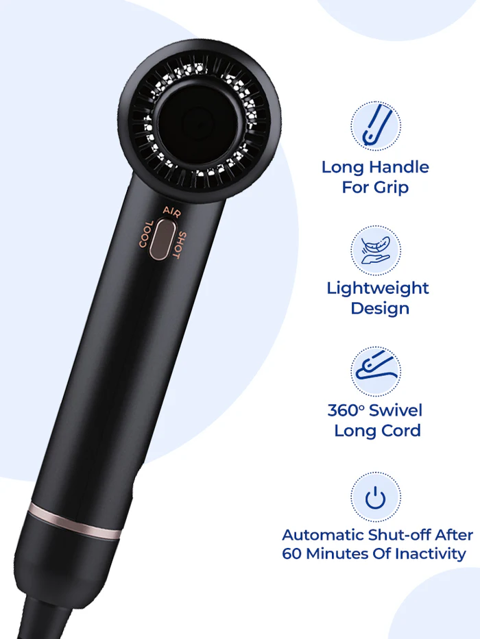 Infographic of Artisto Hair Curler features