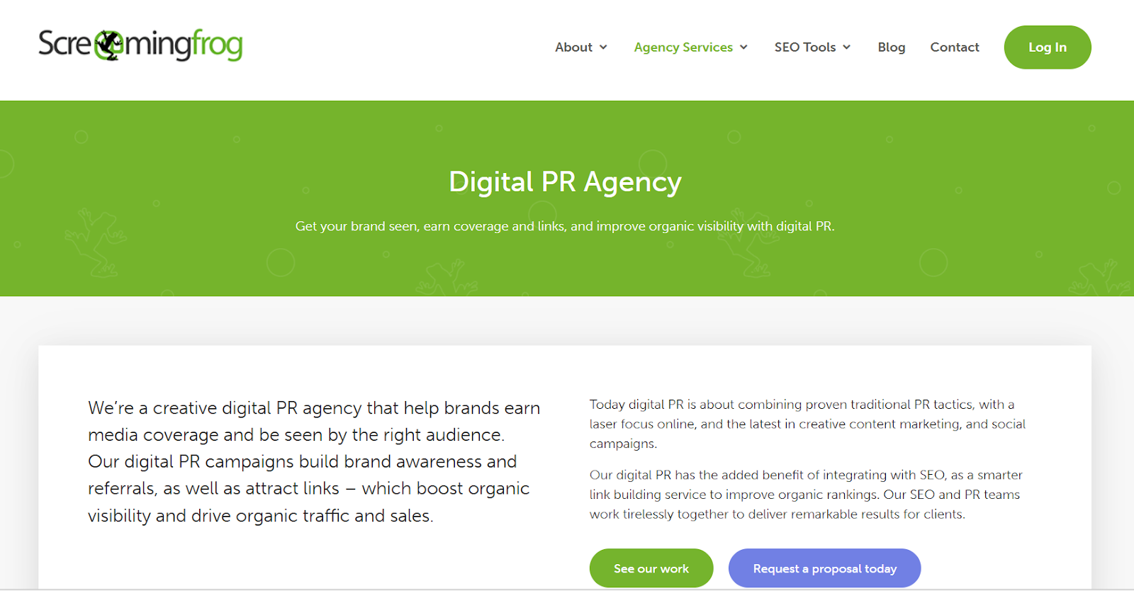 Screaming Frog PR Agency