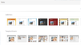 Pilih Template blog