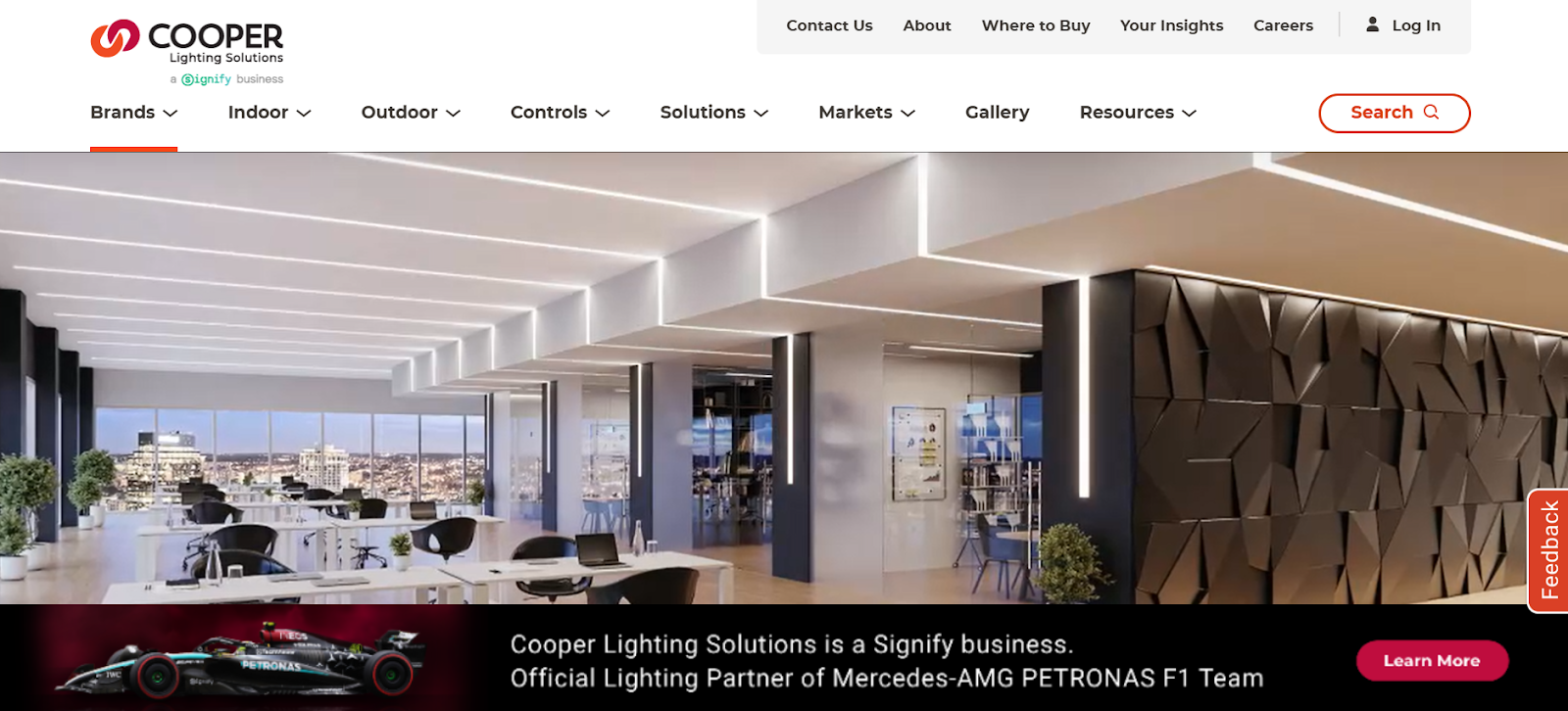 Home page for Cooper Lighting Solutions