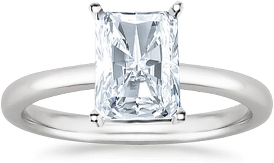 IGI certified lab grown diamond solitaire engagement ring size options