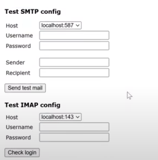 test smtp config
