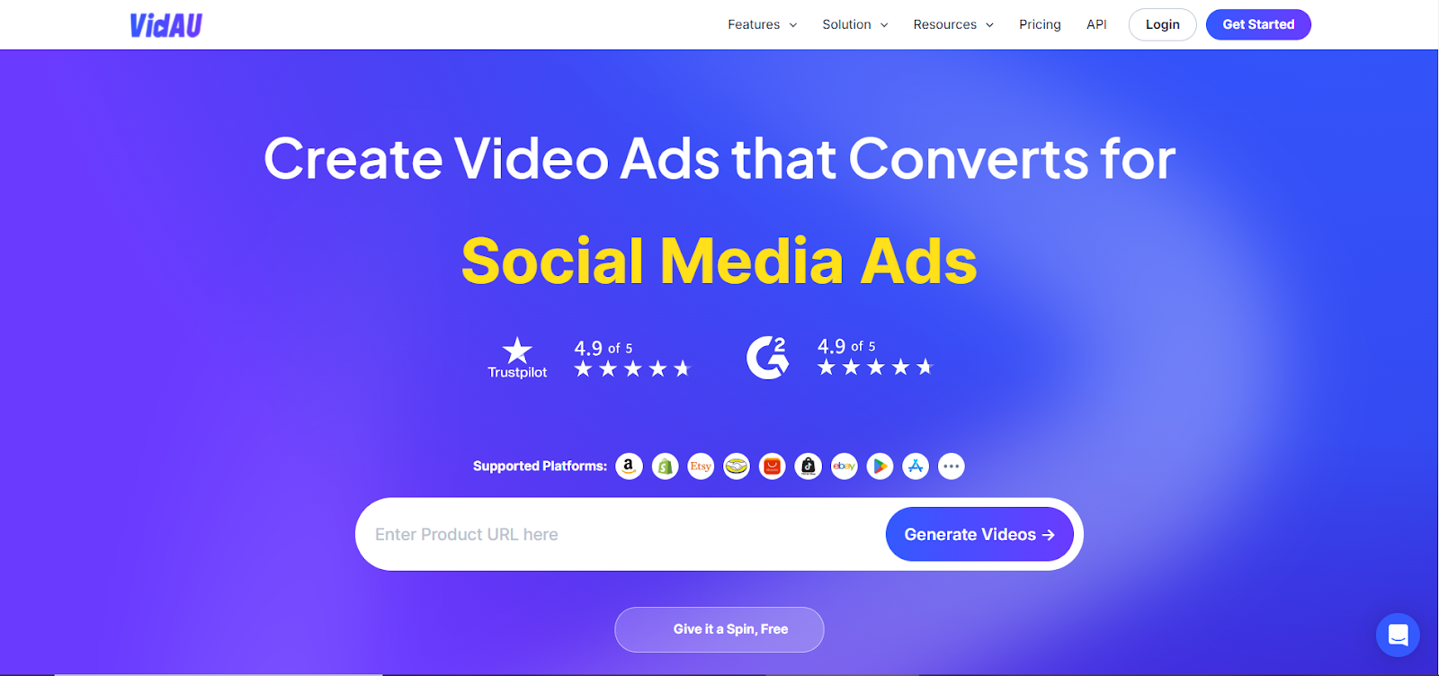 VidAU for Viral videos