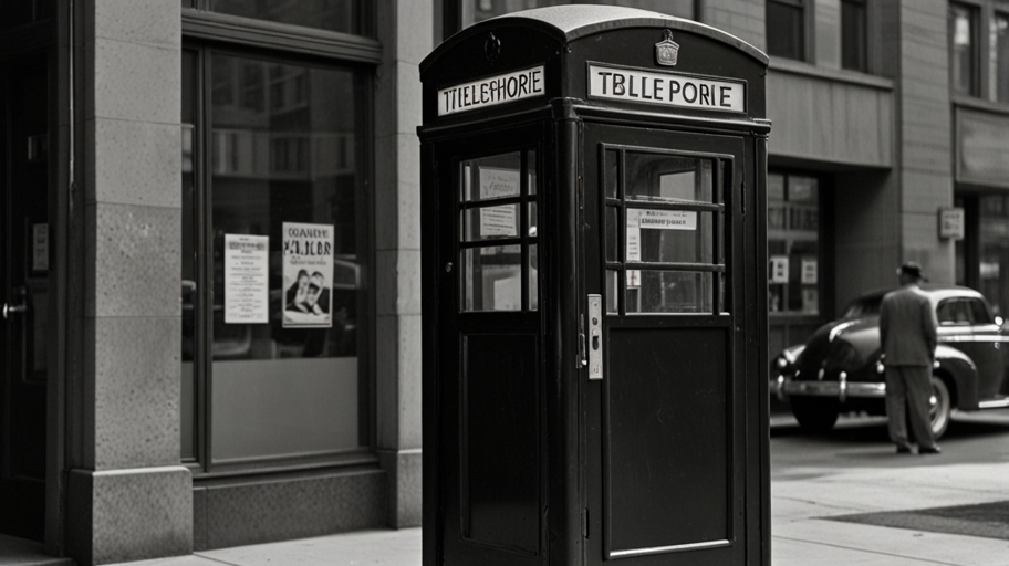 1939s Outdoor Phone Booth in US